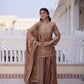 Zari Sequins Embroidered Fendi Crush Kurti Sharara Set