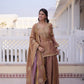 Zari Sequins Embroidered Fendi Crush Kurti Sharara Set