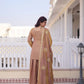 Zari Sequins Embroidered Fendi Crush Kurti Sharara Set