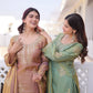 Zari Sequins Embroidered Fendi Crush Kurti Sharara Set