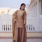 Zari Sequins Embroidered Fendi Crush Kurti Sharara Set