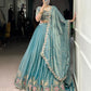 Zari Shimmer Embroidered Lehenga Set with Dupatta