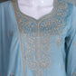 Zazu Silk Kurta Palazzo With Zari Embroidery