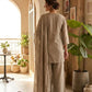 Zazu Silk Kurta Palazzo With Zari Embroidery