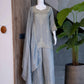 Zazu Silk Kurta Palazzo With Zari Embroidery