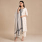 Ivory Paisley Embroidered Kurta