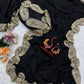 black Rangoli Silk Zari Embroidered Saree with Designer Blouse for special occasions