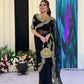black Rangoli Silk Zari Embroidered Saree with Designer Blouse for special occasions