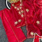 black Sharara Suit Set with gota pati for Festive and Party Wear in 4 colors