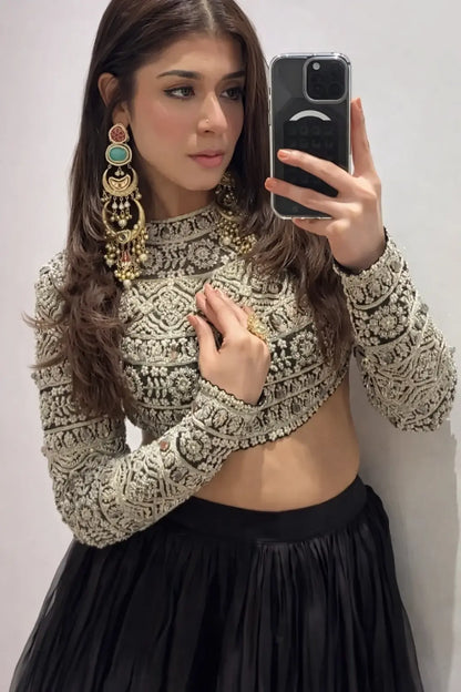 Tabby Organza Lehenga Set with Thread and Sequence Work for partys