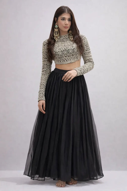 Tabby Organza Lehenga Set with Thread and Sequence Work for partys