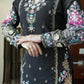 Classic Black Fox Georgette Sequins Embroidered Kurti Palazzo Set for Wedding & Festive Wear