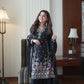 Classic Black Fox Georgette Sequins Embroidered Kurti Palazzo Set for Wedding & Festive Wear