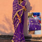 Handworked Gota Patti Georgette Saree with Sequence Lace Border