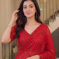Sequin Pearl Embroidered Saree
