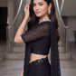 Sequin Pearl Handwork Embroidered Saree