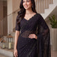 Shimmer silk Sequin Pearl Handwork Saree