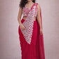 Embroidered Faux Georgette Ready to Wear Saree for Festive and Party Wear