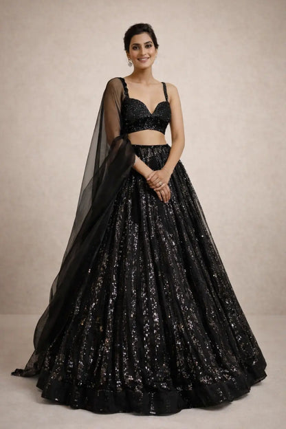 Premium Sequin Georgette Lehenga Set for party