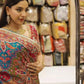 Designer Chinnon Silk Saree with Mirror Work for Festive and Wedding Wear