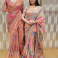 Designer Chinnon Silk Saree with Mirror Work for Festive and Wedding Wear