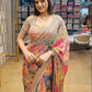 Designer Chinnon Silk Saree with Mirror Work for Festive and Wedding Wear