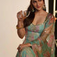 Organza Silk Printed Anarkali Suit with Dupatta and Bag
