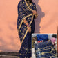 Handworked Gota Patti Georgette Saree with Sequence Lace Border