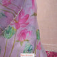 Organza Silk Printed Saree with Handwork Border