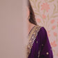 Designer Faux Blooming Georgette Gown with Dupatta – Zari & Sequins Work (Mehroon, Purple, Rani)