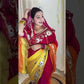 Traditional Bandhani Style Chiffon Saree with Gota patti Work