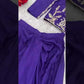 Royal Blue Chinon Silk Dhoti Set with Embroidery Sequins Cording Work