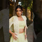 Elegant Linen Crush Lehenga Set with Embroidered Koti for Wedding and Festive Wear