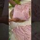 Handwork Embroidered Georgette Gown Set with Dupatta and Pant for family functions