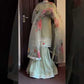 Pastel Floral Embroidered Sharara Suit Set