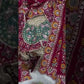 Embroidered Rangoli Silk Saree with Mirror Work Blouse for Wedding and Festive Wear