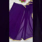 Shop Ready to Wear Georgette Saree with Lace Border and Mirror Pallu for Party Festive Wear