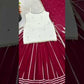 Ivory and Rani Pink Fendy Silk Lehenga Set with Real Mirror Work and Lace Detail