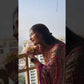 Designer Chinnon Silk Saree with Mirror Work for Festive and Wedding Wear