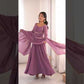 Elegant Solid Flared Anarkali Suit Set with Dupatta & Bottom | Festive & Party Wear | Available in 6 Colors