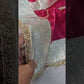 G-MEE Satin Silk Saree with Stitched Aangi Blouse with gota patti work