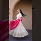 Designer Mirror Work Anarkali with Contrast Dupatta for and Wedding Occasions