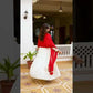 Elegant Roman Silk Embroidered Gown Set for Festive and Occasion Wear
