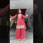 Elegant Crunchy Silk Sharara Suit Set for Festive and Traditional Wear