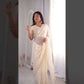 Premium Two Tone Silk Saree with Beads Work for Festive and Wedding Wear