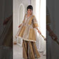Elegant Tissue Silk Kurta Palazzo Set with Mirror Work for Festive and Occasion Wear