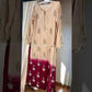Elegant Chinon Silk Handwork Suit Set for Festive and Party Wear