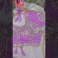 G-MEE Satin Silk Saree with Stitched Aangi Blouse with gota patti work