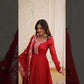 Elegant Embroidered Chanderi Anarkali Gown with Dupatta for Festive Wear