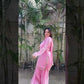Blush Pink Satin Silk Kurta Salwar Set for Festive and Wedding Wear